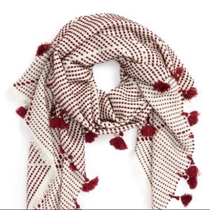 Madewell Zig Zag Pom Pom Scarf